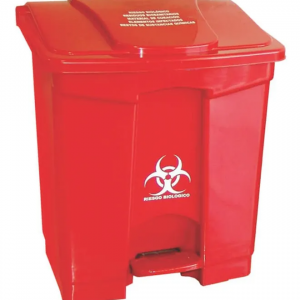 PAPELERA PEDAL 60 LITROS ROJA